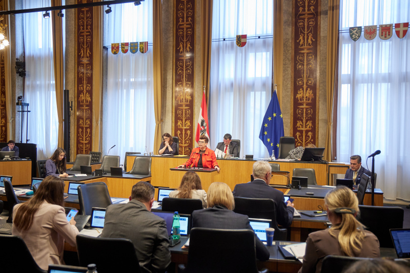 Am Redner:innenpult: Bundesrätin Bernadette Kerschler (SPÖ)