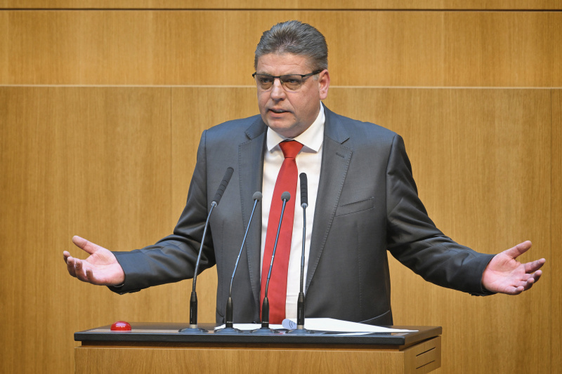 Am Redner:innenpult: Nationalratsabgeordneter Franz Jantscher (SPÖ)