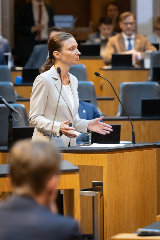 Am Redner:innenpult Nationalratsabgeordnete Susanne Fürst (FPÖ)
