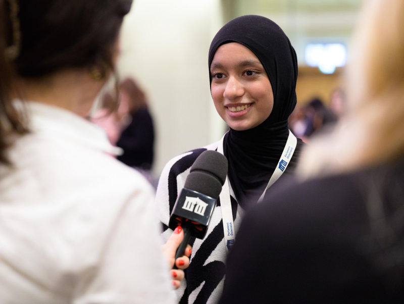 Veranstaltungsteilnehmer:innen im Interview