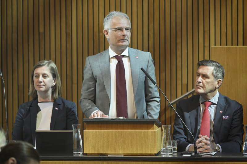 Budgetrede. Finanzminister Markus Marterbauer (SPÖ)