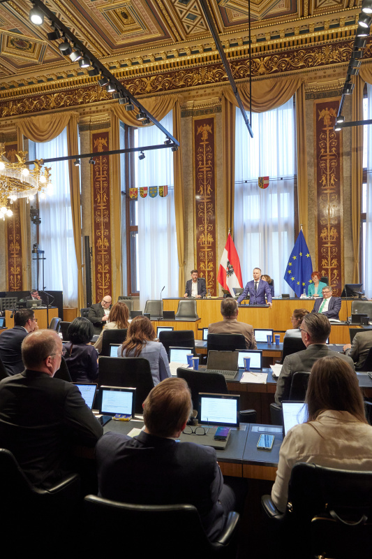 Am Redner:innenpult: Vorsitzender der Bundesratsfraktion Harald Himmer (ÖVP)