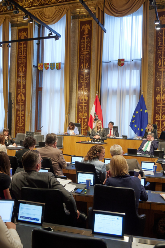 Am Redner:innenpult: Bundesrätin Claudia Hauschildt-Buschberger (GRÜNE)