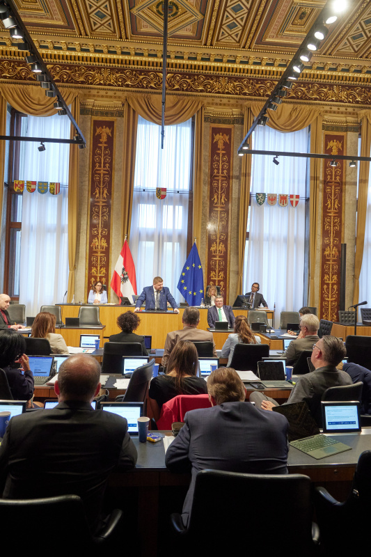 Am Redner:innenpult: Vorsitzender der Bundesratsfraktion Andreas Arthur Spanring (FPÖ)