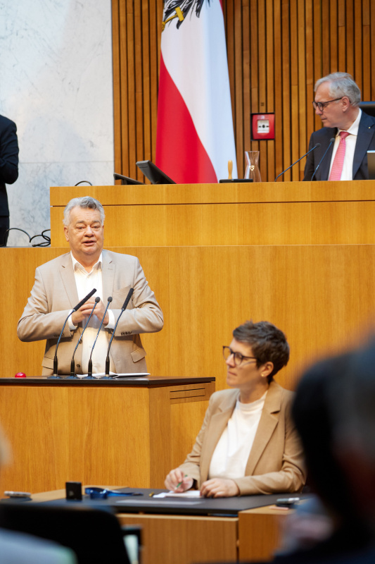 Am Redner:innenpult: Klubobmann Werner Kogler (GRÜNE)