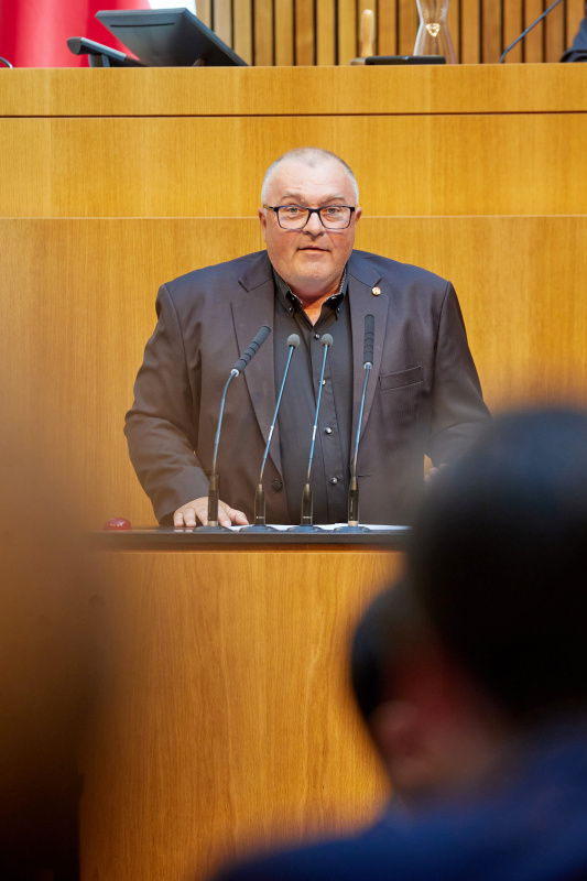 Am Redner:innenpult: Nationalratsabgeordneter Arnold Schiefer (FPÖ)