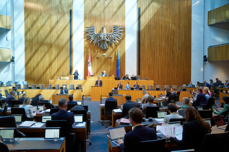 Am Redner:innenpult: Nationalratsabgeordneter Kai Jan Krainer (SPÖ)