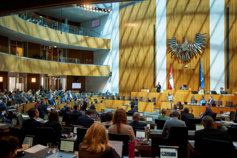 Am Redner:innenpult: Nationalratsabgeordnete Alma Zadić (GRÜNE)