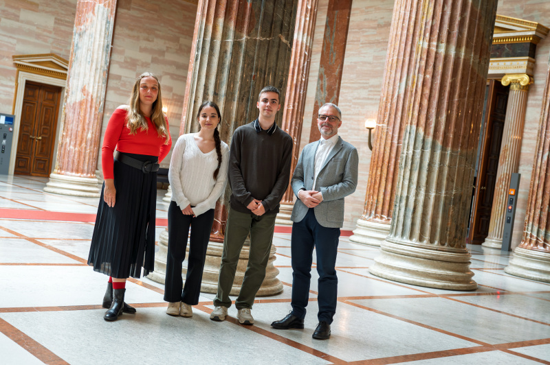 Von links: Moderatorin Tatjana Lukáš, Rebekka Veis, Christoph Polasek, Christoph Konrath