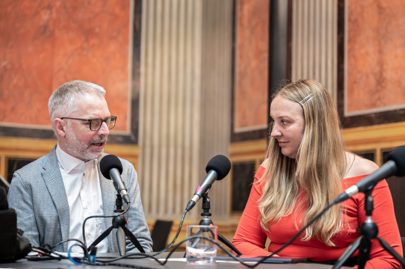 Von links: Christoph Konrath, Moderatorin Tatjana Lukáš