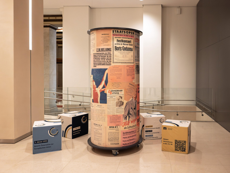 Litfaßsäule in der Agora