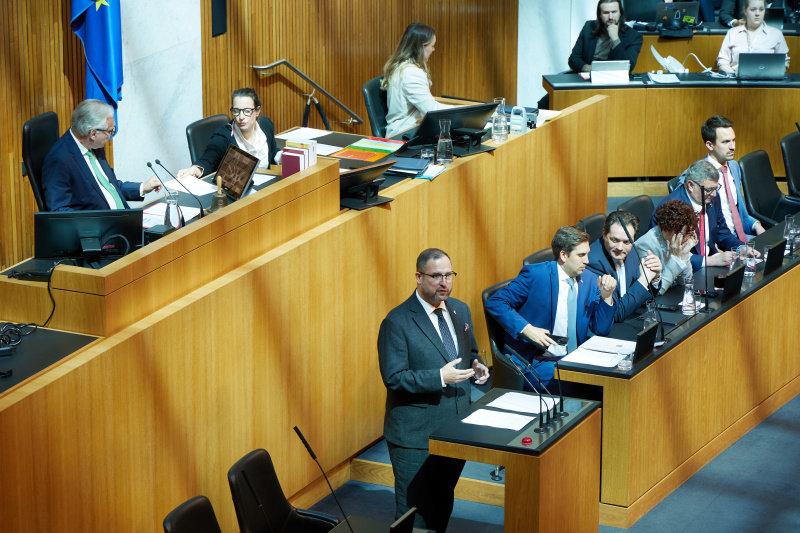 Am Redner:innenpult: Nationalratsabgeordneter Christian Hafenecker (FPÖ)