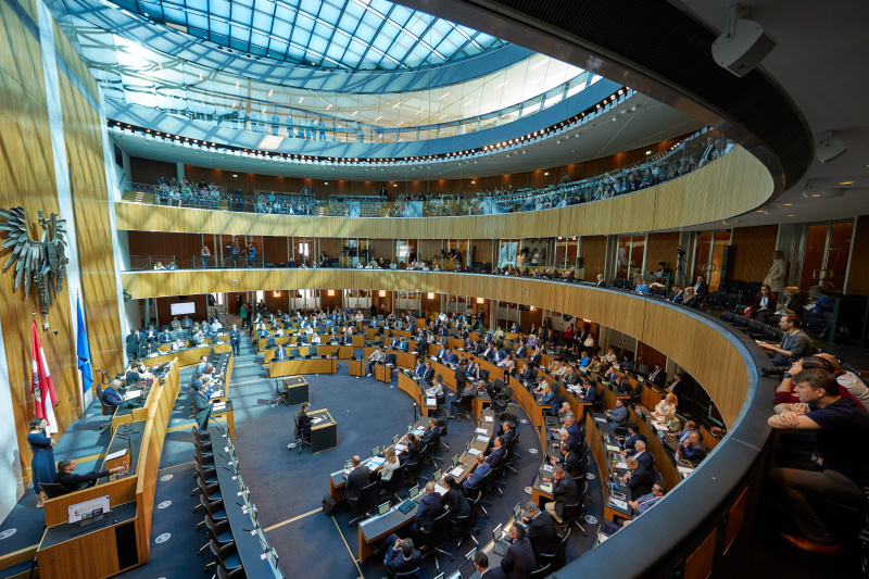 Am Redner:innenpult: Nationalratsabgeordneter Christian Hafenecker (FPÖ)