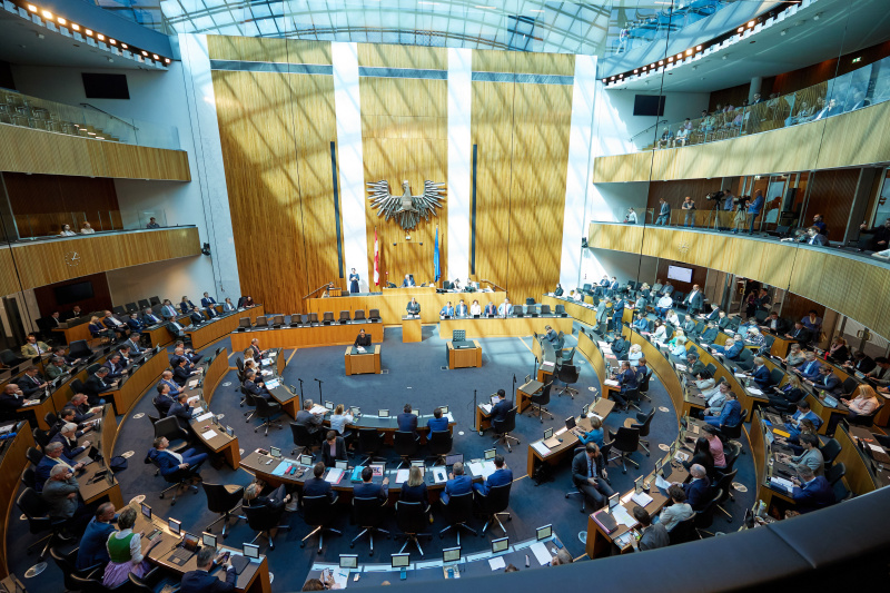 Am Redner:innenpult: Nationalratsabgeordneter Christian Hafenecker (FPÖ)