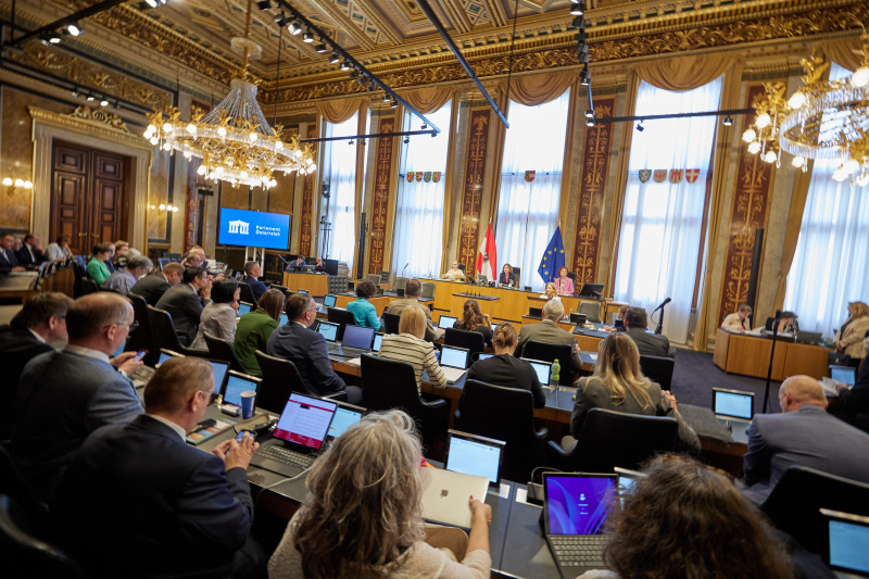 Bundesratspräsidentin Andrea Eder-Gitschthaler (ÖVP) am Präsidium