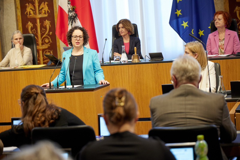 Am Redner:innenpult: Bundesrätin Christine Schwarz-Fuchs (ÖVP)