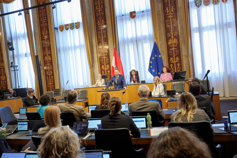 Am Redner:innenpult: Vorsitzender der Bundesratsfraktion Harald Himmer (ÖVP)