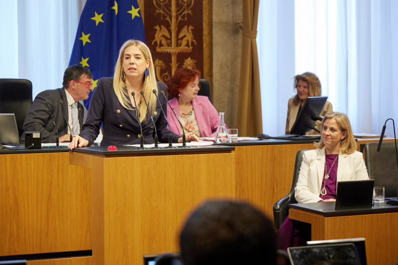 Am Redner:innenpult: Bundesrätin Isabella Theuermann (FPÖ)