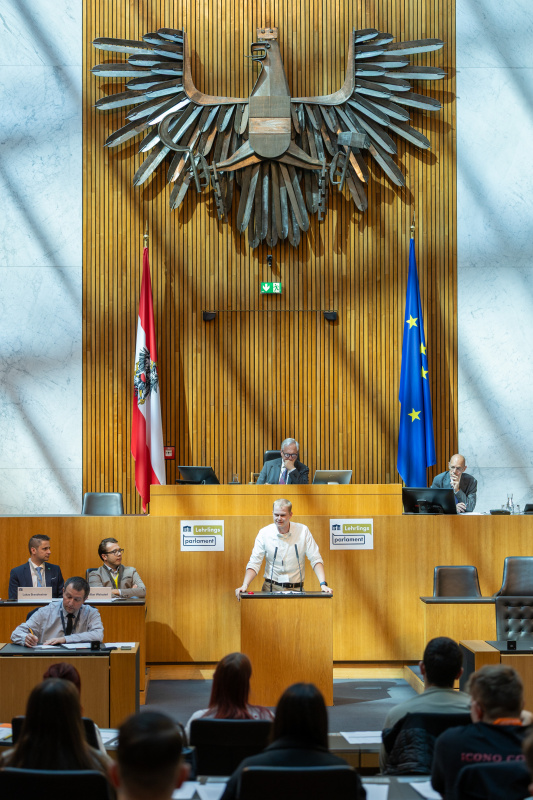 Nationalratssitzung mit Veranstaltungsteilnehmer:innen