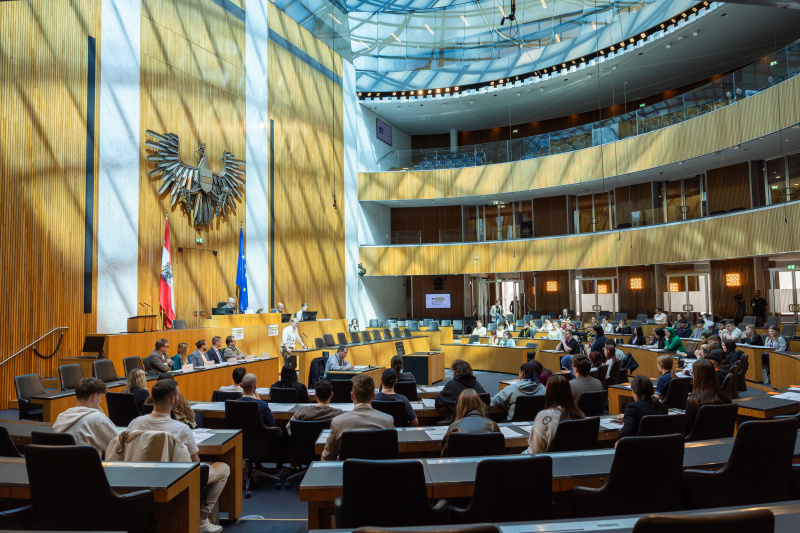 Nationalratssitzung mit Veranstaltungsteilnehmer:innen