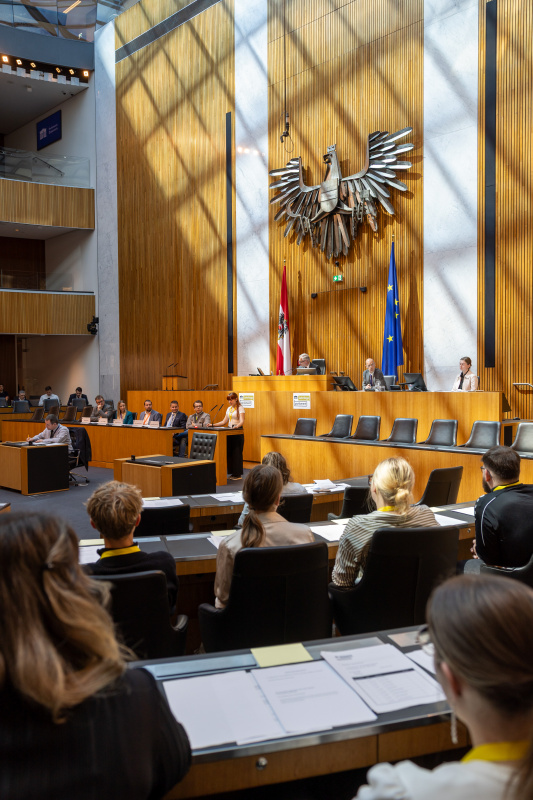 Nationalratssitzung mit Veranstaltungsteilnehmer:innen