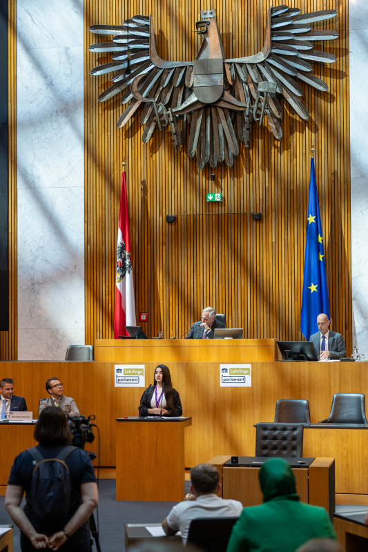 Nationalratssitzung mit Veranstaltungsteilnehmer:innen