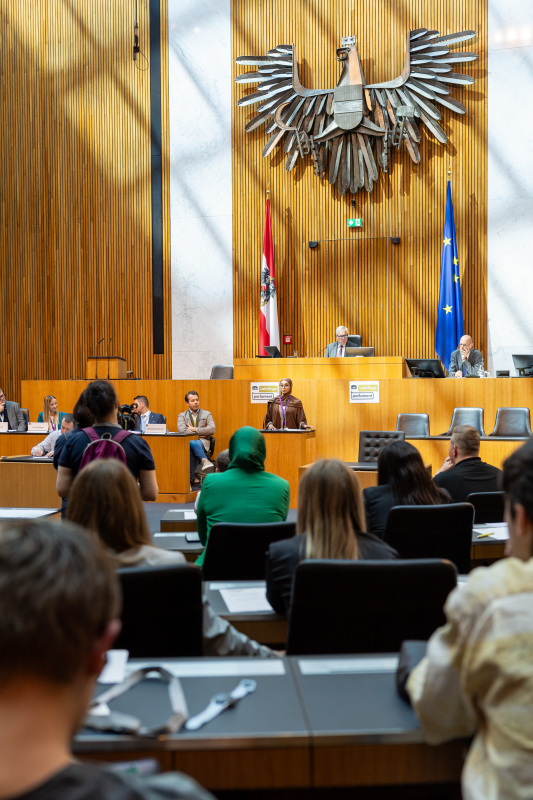 Nationalratssitzung mit Veranstaltungsteilnehmer:innen