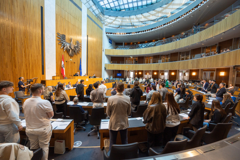 Nationalratssitzung mit Veranstaltungsteilnehmer:innen