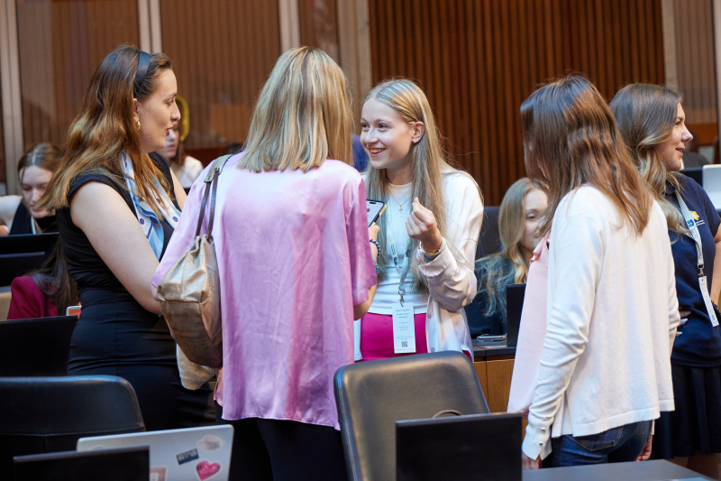 Blick auf Delegierte