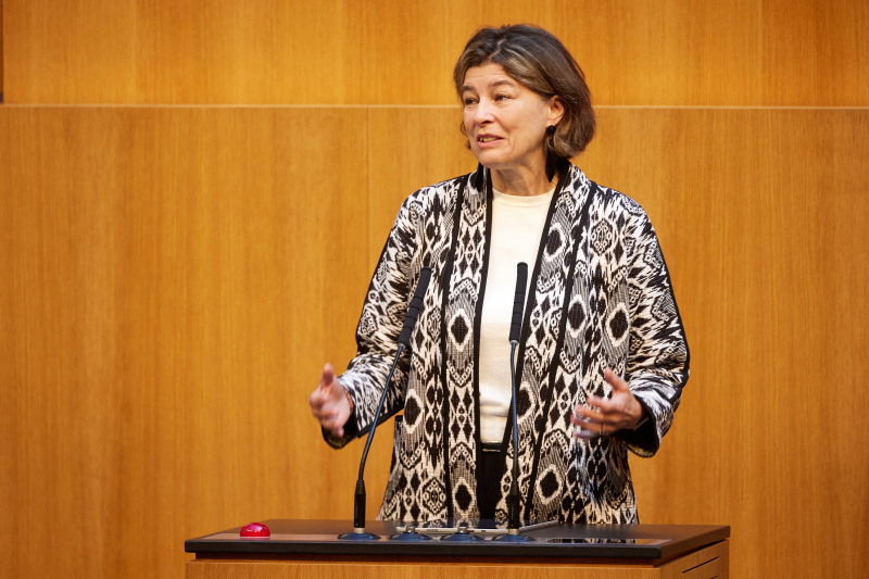 Eingangsstatements der Bereichssprecher:innen. Nationalratsabgeordnete Elisabeth Götze (GRÜNE)