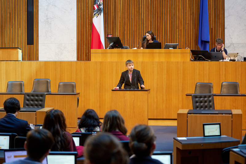 Delegierte am Redner:innenpult