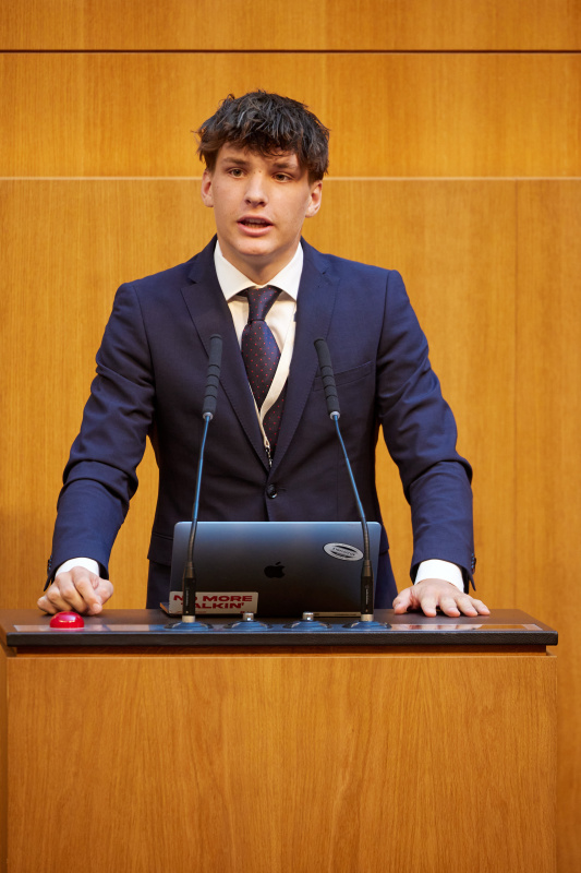 Delegierte am Redner:innenpult