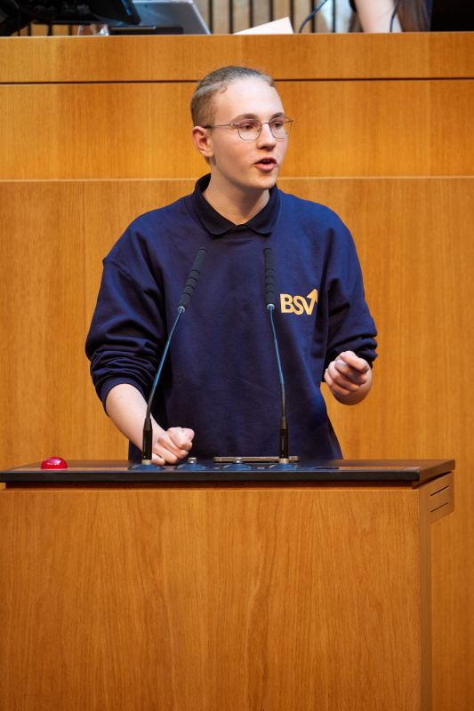 Delegierte am Redner:innenpult