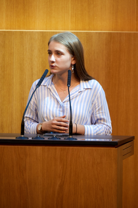 Delegierte am Redner:innenpult