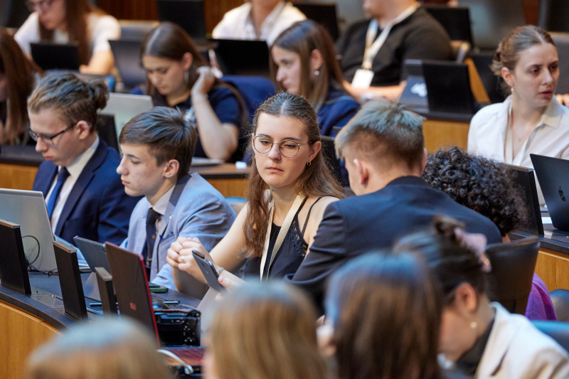 Blick auf Delegierte