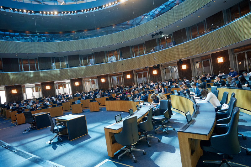 Blick auf Delegierte