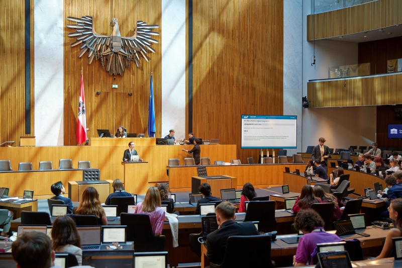 Delegierte am Redner:innenpult