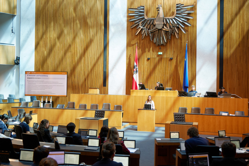 Delegierte am Redner:innenpult