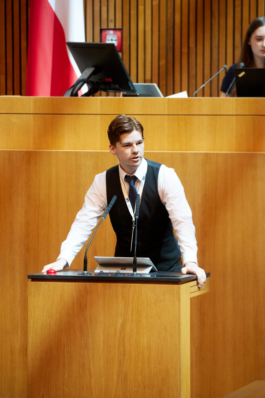 Delegierte am Redner:innenpult