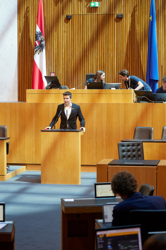 Delegierte am Redner:innenpult