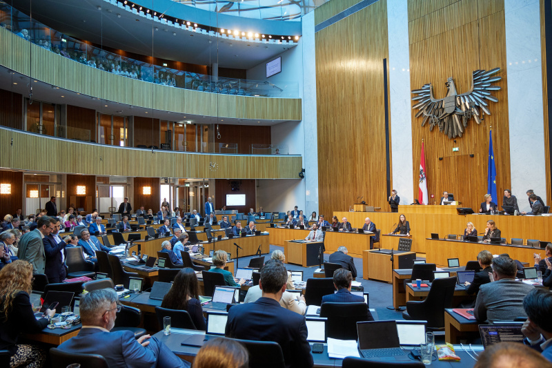 Am Redner:innenpult: Nationalratsabgeordnete Julia Elisabeth Herr (SPÖ)