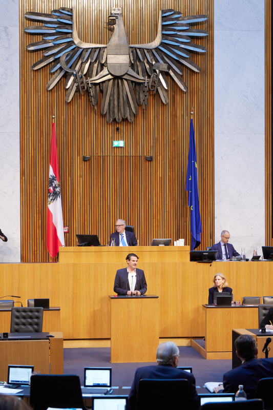 Am Redner:innenpult: Nationalratsabgeordneter Christoph Zarits (ÖVP)