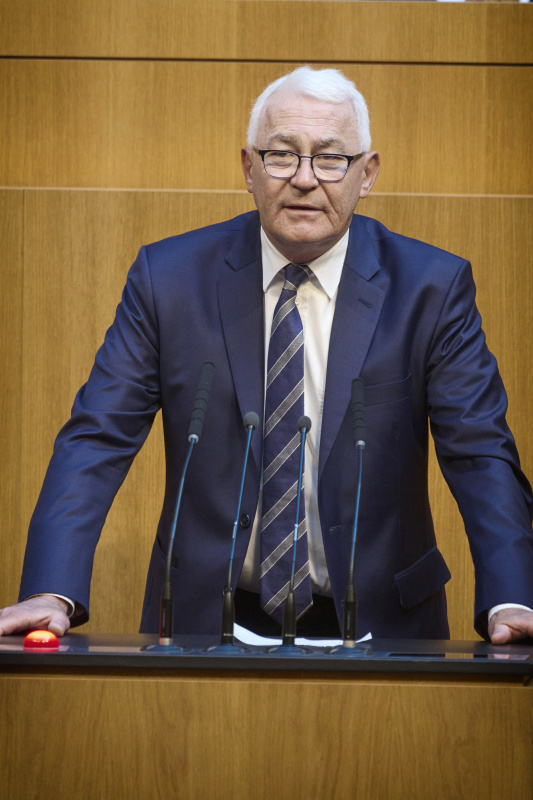 Am Redner:innenpult: Nationalratsabgeordneter Martin Graf (FPÖ)