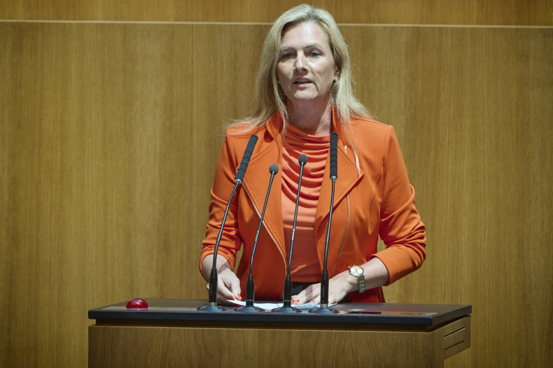 Am Redner:innenpult: Nationalratsabgeordnete Petra Tanzler (SPÖ)