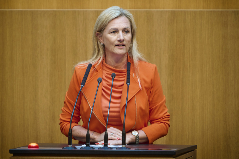 Am Redner:innenpult: Nationalratsabgeordnete Petra Tanzler (SPÖ)