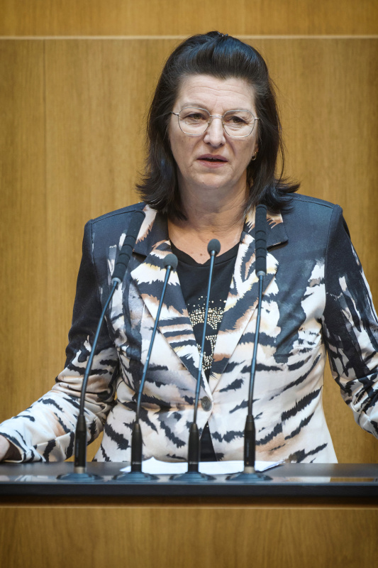 Am Redner:innenpult: Nationalratsabgeordnete Maria Neumann (ÖVP)