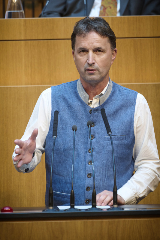 Am Redner:innenpult: Nationalratsabgeordneter Albert Royer (FPÖ)