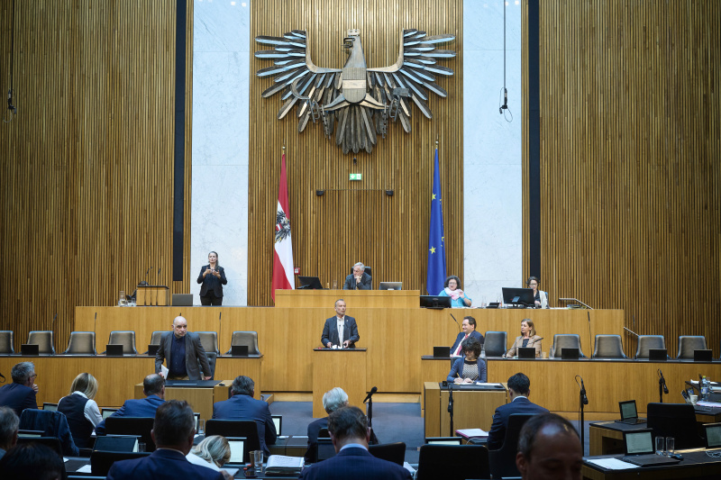 Am Redner:innenpult: Nationalratsabgeordneter Alois Kainz (FPÖ)