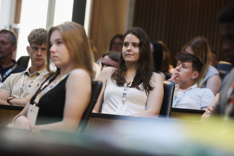 Schüler:innen bei der Veranstaltung
