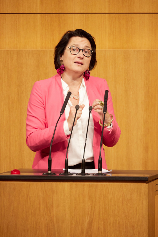 Am Redner:innenpult: Nationalratsabgeordnete Gudrun Kugler (ÖVP)